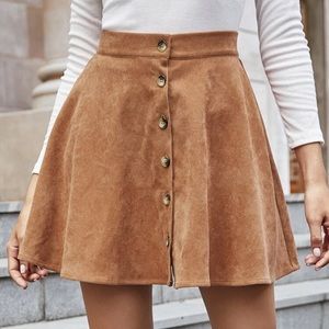 Brown Button-up Skirt